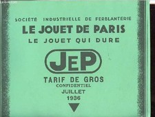 Catalogue JEP juillet 1936: Le jouet de Paris - Le jouet qui dure