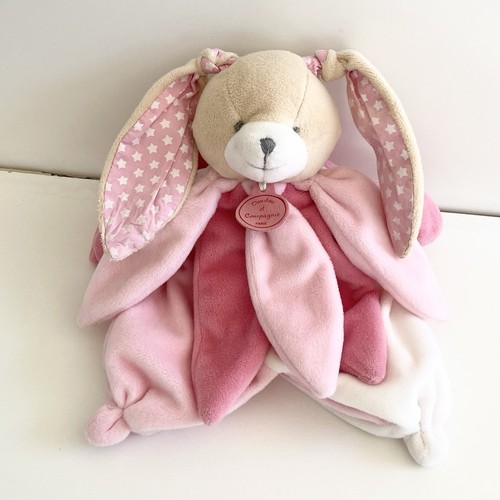 Doudou lapin marionnette rose - lapin,