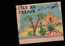 depliant publicitaire pub viandox ancien album a colorier l'ile au tresor liebig