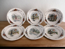 SIX ASSIETTES DESSERT FAIENCE