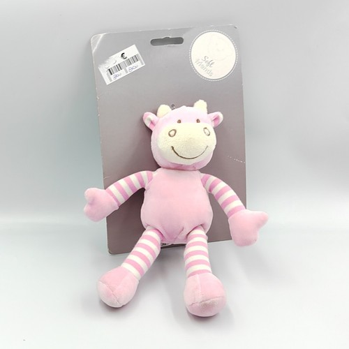 Doudou vache rose rayé - , soft
