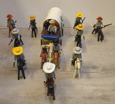 Playmobil Lot Troupe 11 sudiste +  charriot 3785 + 11 chevaux + fusil pistolet
