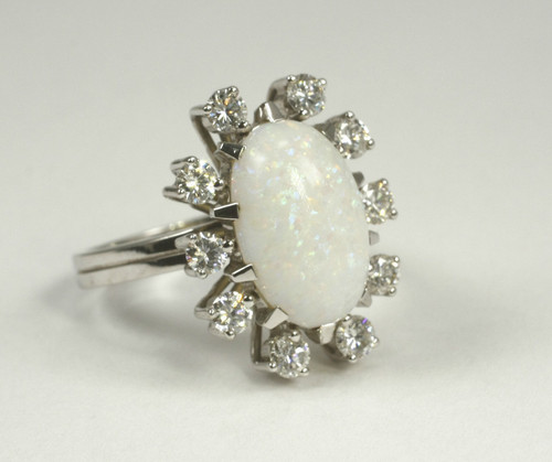 Bague avec opale - bague, véritable
