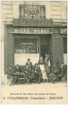 49.SAUMUR.n°28776.BIERE WEBEL.BAR DE LA GARE.A FOULONNEAU,PROP