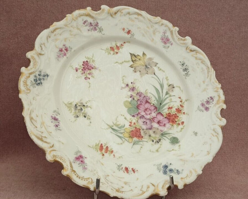 Assiette fleuri meissen - assiette,