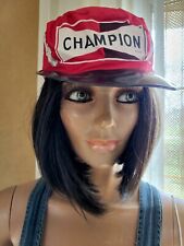 ANCIENNE CASQUETTE PUBLICITAIRE BOUGIE CHAMPION GARAGE MÉCANIQUE AUTOMOBILE