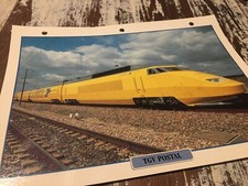 075 TGV Postal 1984 Fiche collection ATLAS trains de légende chemin de fer