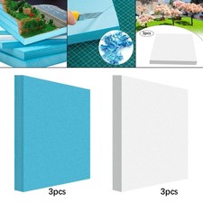 Lot de 3 feuilles de mousse pour maquettes construction et sculpture