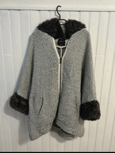 Zara knit poncho cape - knit,