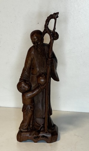 Statuette asiatique bois - statuette, en