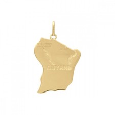 Pendentif carte Guyane plaqué