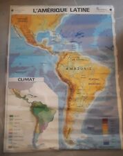 Carte affiche scolaire MDI plastifiée Amerique Latine 