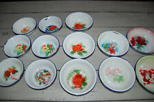 Lot de bol en tole émaillée