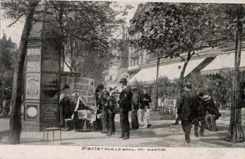 Carte postale 1900 kiosque - 1900,
