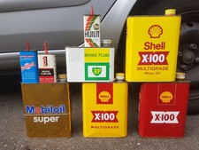 Lot ancien bidon burette huile