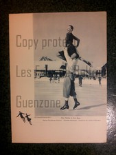 PATINAGE ARTISTIQUE  MAXI HERBER ERNST BAIER photo héliogravure 1930 