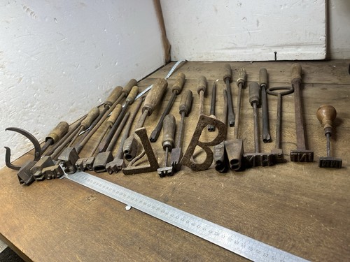 Lot fers marquer outils - 24,