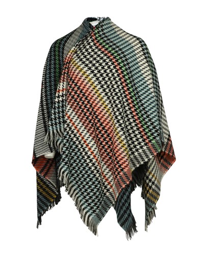Maje checked poncho scarf - scarf, in