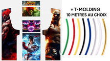 Stickers STREET FIGHTER pour Borne d'Arcade MAME ou EURO  + T MOLDING 10 METRES