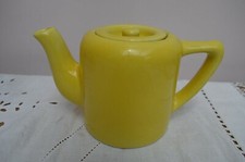 Petite théière jaune citron Longchamp vintage 1950.
