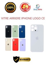 VITRE ARRIERE IPHONE 8 PLUS X XS XR 11 12 13 14 LOGO CE + SANS ADHESIF