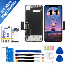 ECRAN POUR IPHONE 11 LCD OLED COMPLET VITRE TACTILE NOIR + OUTIL + VERRE TREMPÉ