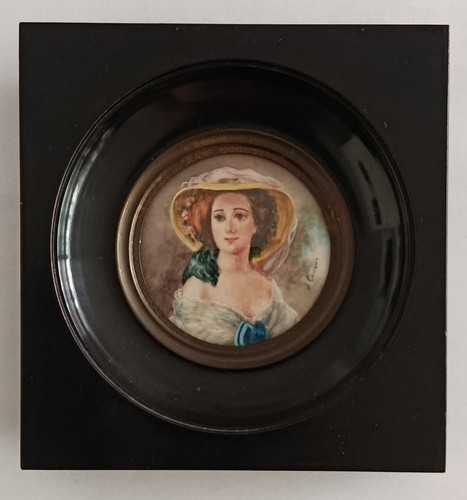 Ancienne peinture miniature - miniature, de