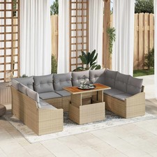 Ensemble de salle à manger pour jardin avec coussin 10 pcs repas table vidaXL vi