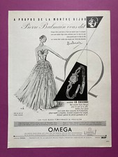 Publicité  1949 Oméga Pierre Balmain montre horlogerie vintage presse collection