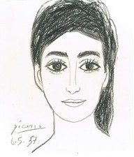 Dessin signé Picasso 1957