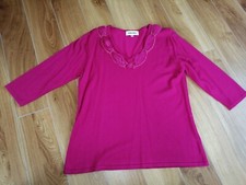 Chemisier femme rose en tricot, taille 14/16, Gérard