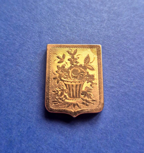 Ancien petit ecusson pot - ancien,