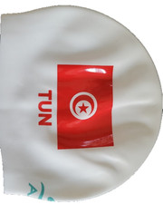 Tunisia Branded Silicone Adult Swimming Cap, Professional and long Swimming Cap 
