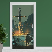 Autocollant De Porte "Sword"