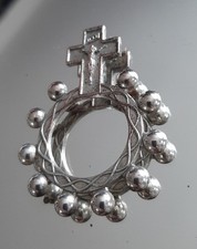 DIZAINIER Ancien en Métal Argenté - Objet de Culte- Religion - Ésotérisme - INRI