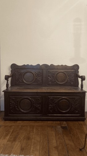 Banc coffre bois massif - banc,