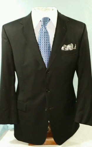 Mens jos bank - black, button
