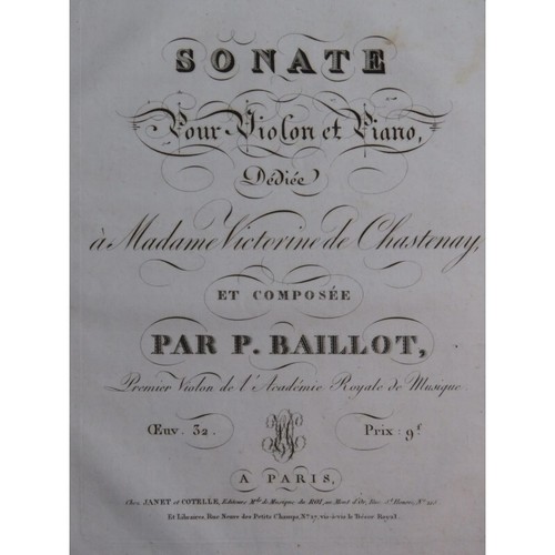 Baillot pierre sonate 32 - sonate,