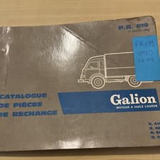 Catalogue pieces Rechanges RENAULT GALION PR 619 1960 DIESEL R 4168 4240 4244