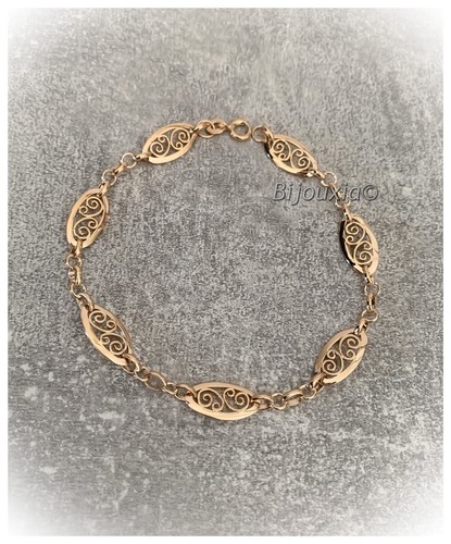 Bracelet motifs ciselés 21cm - bracelet,