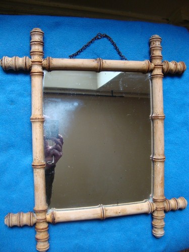 Miroir barbier bambou - de,