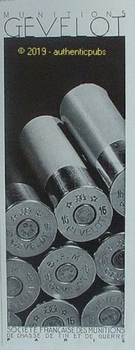 Publicite gevelot munitions - gevelot,