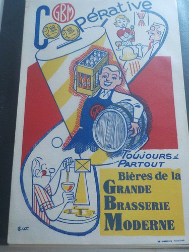 Buvard biere brasserie gbm - buvard,