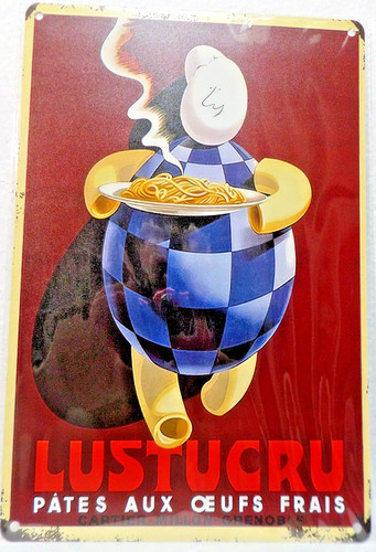 Plaque metal vintage 20x30 - vintage,