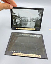 2 plaques photo lanterne magique – Saint-Jean-Pied-de-Port – la Nive et le vieux