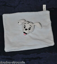 Peluche Doudou Chien Plat DISNEY CARREFOUR 101 Dalmatiens Grelot Bleu Etat NEUF
