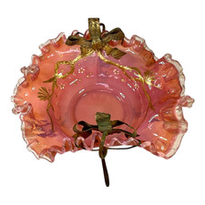 COUPE BAGUIER Opaline GORGE DE PIGEON et MONTURE BRONZE XIXème