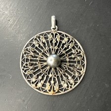 Ancien Pendentif Argent Massif