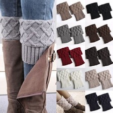 Chaussettes bottes femme jambes courtes poignets crochet chevilles bordure tricotée Royaume-Uni