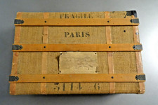 COFFRET bois vide style MALLE pour DINETTE poupée 1900 Etat moyen